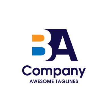 yaratıcı mektup Ba logo tasarım öğeleri. basit mektup Ba harfi logosu, iş kurumsal mektup Ba logo tasarlamak vektör. Basit ve temiz düz tasarım mektup Ba logo vektör şablonu.