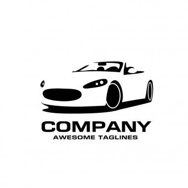 Araba siluet logosu, siluet spor araba stil vektör, otomatik araba logosu kavramı, araba Dükkanı logo vektör, taşıma ve otomatik logo vektör