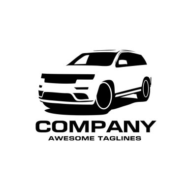 Araba siluet logosu, Suv araba stil vektör, otomatik araba logosu kavramı, araba Dükkanı logo vektör, taşıma ve otomatik logosu siluet vektör