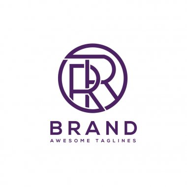 yaratıcı mektup Rr daire logo tasarım öğeleri. basit mektup Rr mektup logo, iş kurumsal harf R logo tasarlamak vektör. Basit ve temiz düz tasarım harf R ve R logo vektör şablonu.