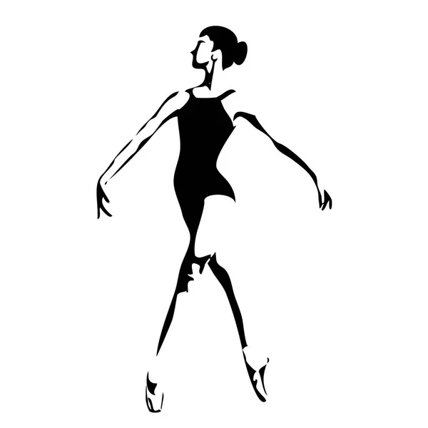 Logo Klubu Tańca Baleriny Logo Tańca Idealny Szkoły Lub Studio — Wektor stockowy