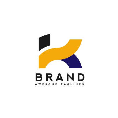 K harfi logo basit tasarım şablonu iş kurumsal. yaratıcı mektup k logo tasarımı, en iyi yeni harf K logosu