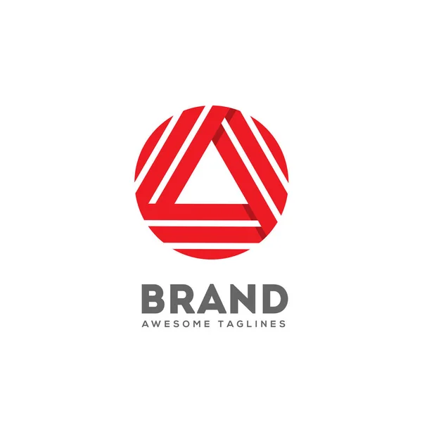 Carta Triangular Conceito Logotipo Carta Logotipo Com Triângulo Seta Abstrato — Vetor de Stock