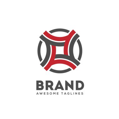 soyut modern eğri bağlayıcı logo vektör, teknoloji simgesi, geometrik eğri devam ediyor logo, şirket logosu, Logo tasarımı, vektör logo öğesi, soyut teknik logo, logo vektör renkli şekil girdap