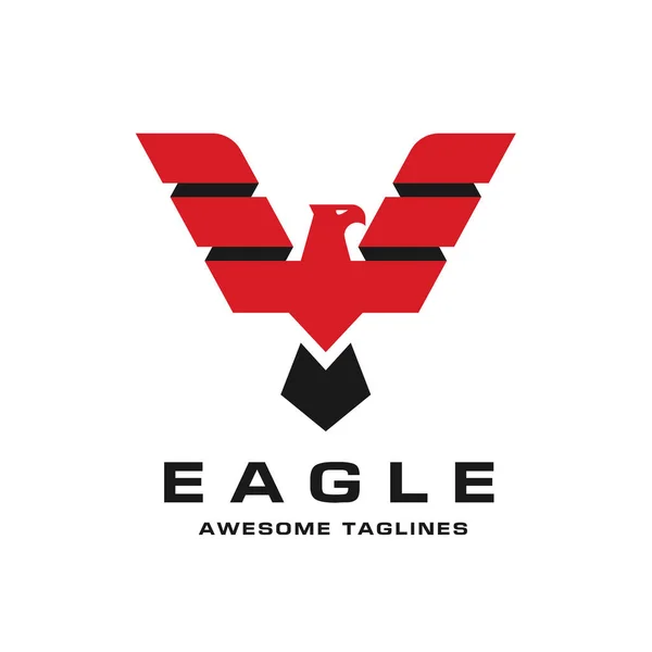 Orlí Hlavy Logo Šablonu Hawk Maskot Grafiku Orel Bělohlavý Vektorové — Stockový vektor