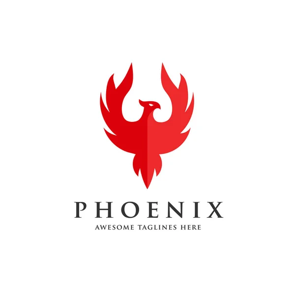 Luxus Phoenix Logo Konzept Bestes Phoenix Vogel Logo Design Phönix — Stockvektor