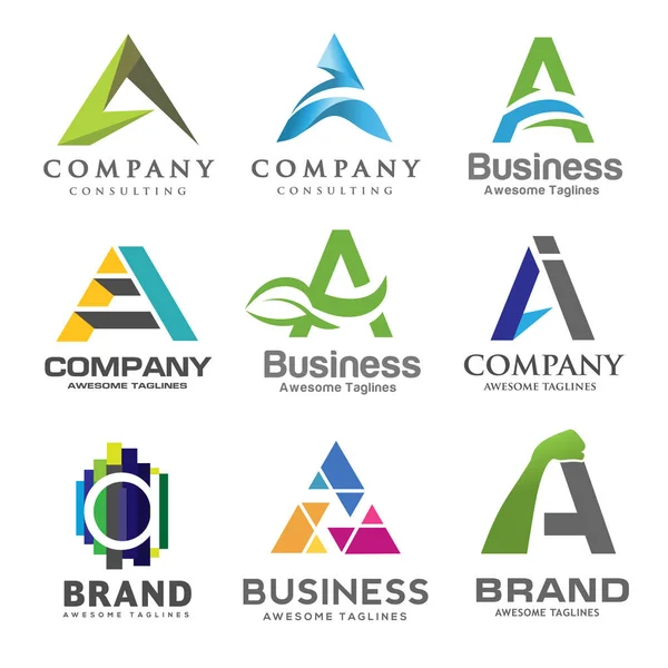 Bir Mektup Logo Vektör Mektup Logo Tasarım Vektör Çizim Şablonu — Stok Vektör