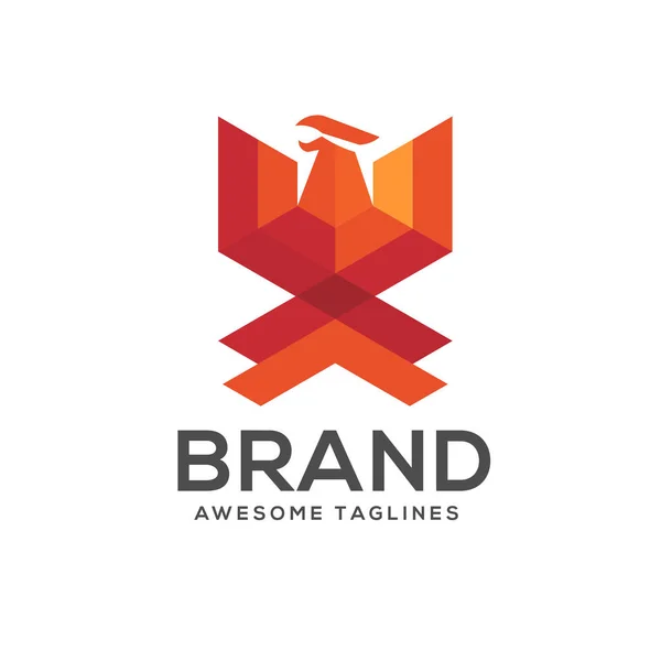 Phoenix Conceito Logotipo Geométrico Moderno Melhor Conceito Logotipo Phoenix Luxo —  Vetores de Stock