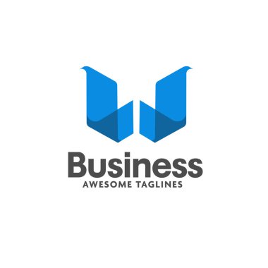 W mektup eğilim izometrik logo tasarım vektör çizim şablonu, yaratıcı mektup W logo tasarlamak vektör 