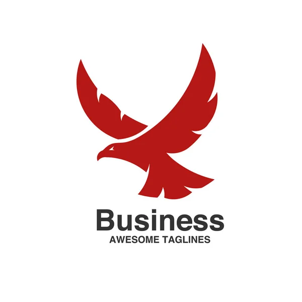 Mejor Logotipo Mosca Del Águila Plantilla Hawk Mascota Gráfico Rojo — Vector de stock