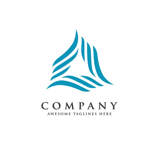Přívěsek Trojúhelník Nekonečné Technologie Obchodní Podnikové Vektorové Logo Šablona Návrhu — Stockový vektor
