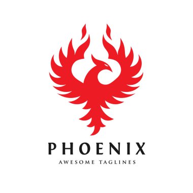 Lüks Anka kuşu logosu, en iyi Anka kuşu logosu tasarımı, Phoenix vektör logosu
