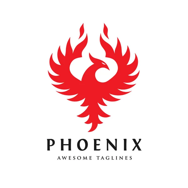 Luxus Phoenix Logo Konzept Bestes Phoenix Vogel Logo Design Phönix — Stockvektor