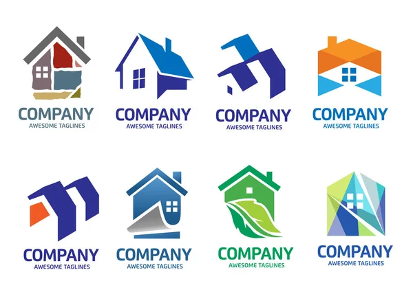 Real Estate House Design Vector House Home Housing Agent Logo — 스톡 벡터