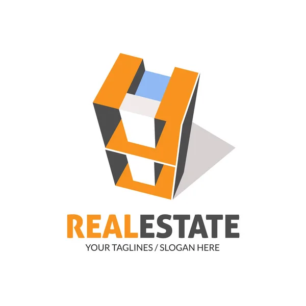 Creative Building Logo Design Real Estate Vector Logo Template Logo — 스톡 벡터