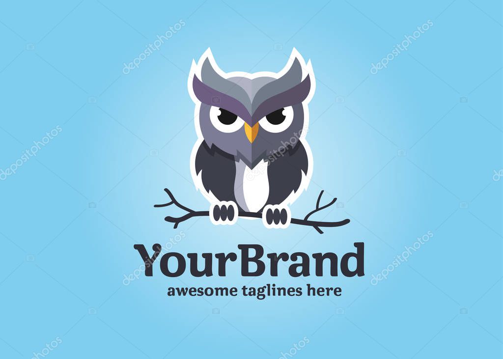 Creative Owl logo vector in modern colorful logo design