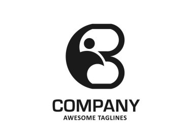Sağlık sembolü konsepti Vektör logo şablonu olan yaratıcı ilk harf b, soyut iş harfi B logo vektörü
