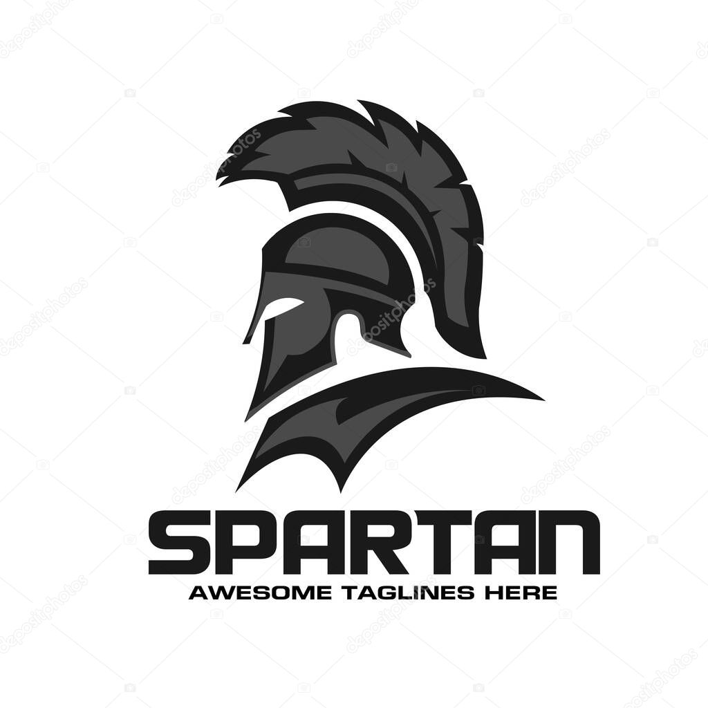 Spartan Logo Design Vector Template, Spartan Helmet Logo Concept, Emblem, Concept Design, Creative Symbol, Icon