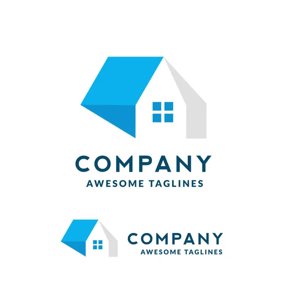 Criativo Casa Simples Telhado Logotipo Conceito Ilustração Vetor —  Vetores de Stock