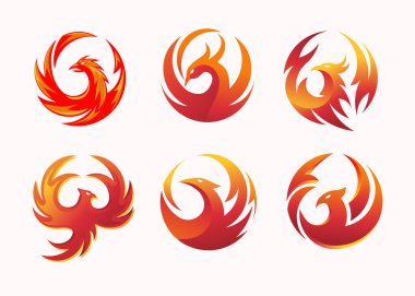 simple and elegant phoenix circle vector illustration concept suitable for all kind business, accounting, legal, management, sport, security etc. clipart