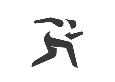 aktif spor vektörü monogram renk şablonu çizimi