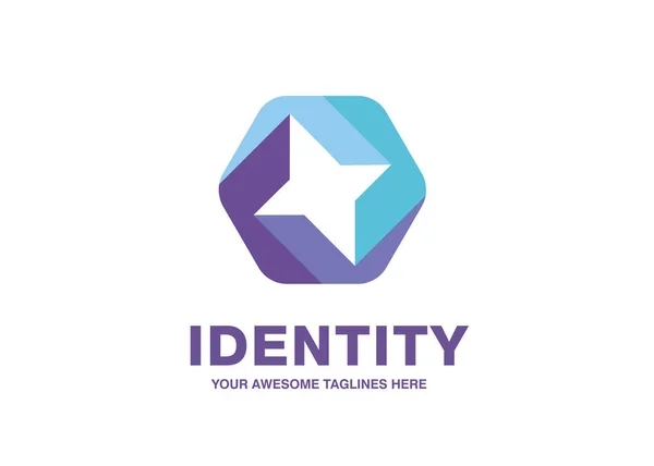 Niemożliwy Napis Sześciokątny Biznes Korporacyjny Geometryczne Niemożliwe Abstrakcyjne Logo Design — Wektor stockowy