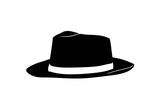 牛仔帽图形图标 白色背景上孤立的黑色牛仔帽标志 矢量说明 — 图库矢量图片