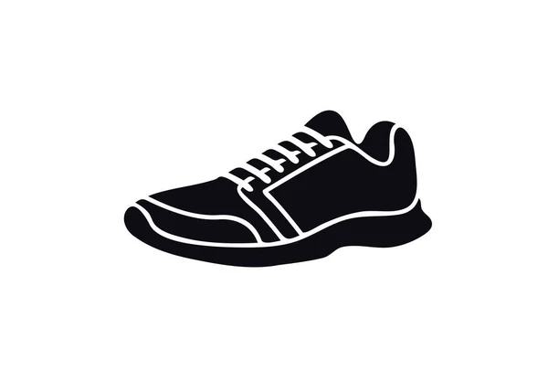 Sportschuh Symbol Schnell Schnell Turnschuhe Turnschuh Silhouette Laufschuhe Joggingschuhe — Stockvektor