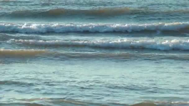 Sandwelle am Meer — Stockvideo