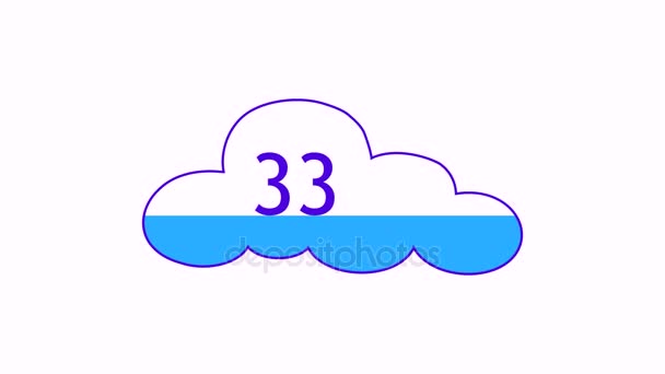 충만의 비율로 애니메이션된 구름 — 비디오