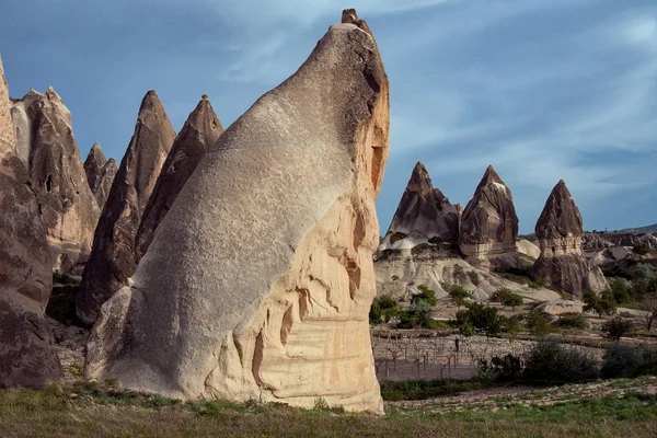 Bizarre rock formations in Cappadocia.