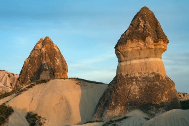 Volkanik tüfler benzersiz manzara.