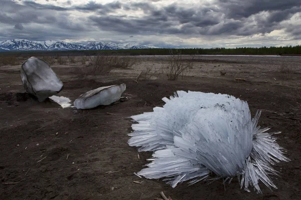 Buz geç bahar kalıntıları.
