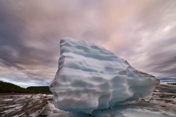 Remnants of ice in late spring.