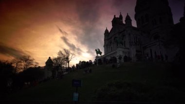 Coucher De Soleil Sur Sacre Coeur Cathédrale Vidéo