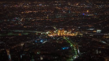 Paris, Etoile, Arc de Triomphe Eyfel Kulesi'nden görülen yer olduğu yerde,