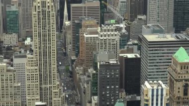 New York, Mayıs yaklaşık: New York'un Manhattan skyline gökdelenler geniş vurdu top, gerçek zamanlı manzarası