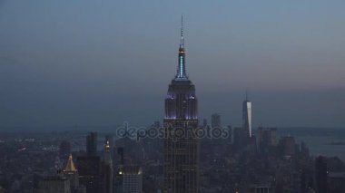 New York, Amerika Birleşik Devletleri - gün batımı ve gece Manhattan, New York City, New York, Amerika Birleşik Devletleri düşme Mayıs: atış yaklaşık