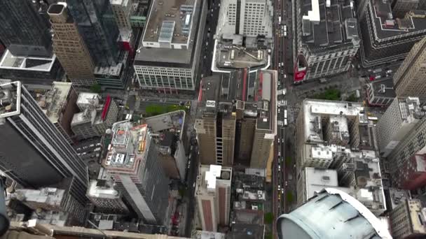 New York, cca květen: New Yorku Manhattan skyline mrakodrapy široký záběr z nejvyšší, reálném čase Panorama — Stock video