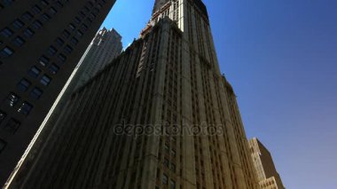 New York City, 2017 yaklaşık: Woolworth Binası, Broadway, bir 100 en yüksek binalar Amerika Birleşik Devletleri'nde hem bir New York City, ultrahd4k, gerçek zamanlı 30 en yüksek binalar