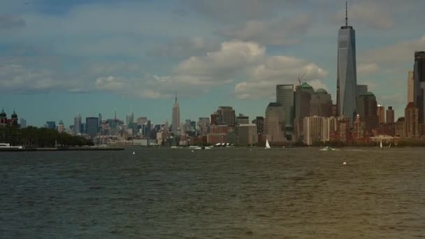 Panoramablick new york city, echtzeit, ultra hd 4k — Stockvideo