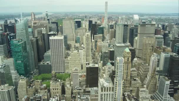 Nowy Jork, Usa - maj 2017: Wieżowce View Manhattan od Empire State Building, Manhattan, upływ czasu — Wideo stockowe
