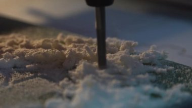 Küçük freze makinesi cam elyaf malzeme, Ultra Hd 4 k, gerçek zamanlı otomatik olarak kesilir