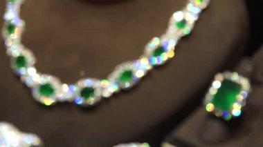 New York - 2017 yaklaşık: New York, ultra hd 4k, gerçek zamanlı kuyumcu Vitrini