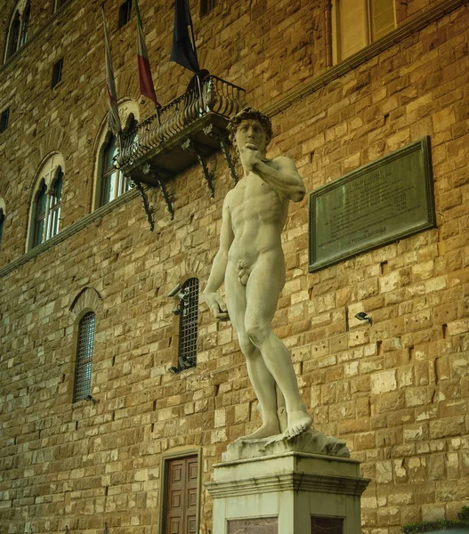 Copie de la statue de David de Michel-Ange, Florence, Italie — Photo