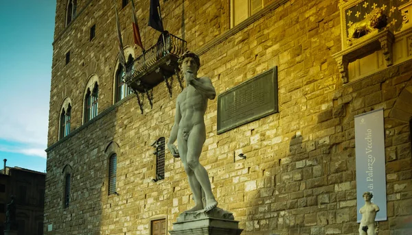 Copie de la statue de David de Michel-Ange, Florence, Italie — Photo