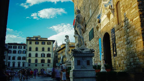 FLORENCE, ITALIE, Palazzo Vecchio et Piazza della Signoria , — Photo