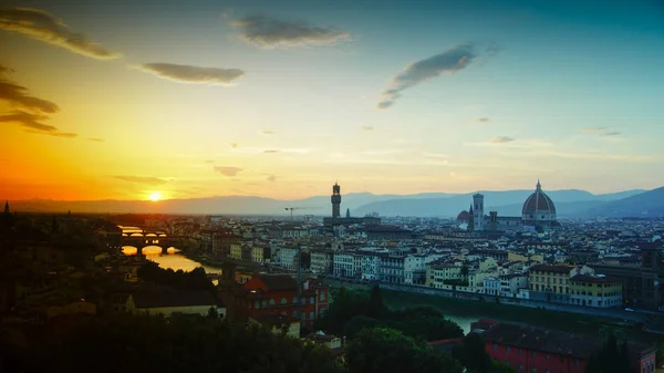 Coucher de soleil sur Florence, Italie — Photo