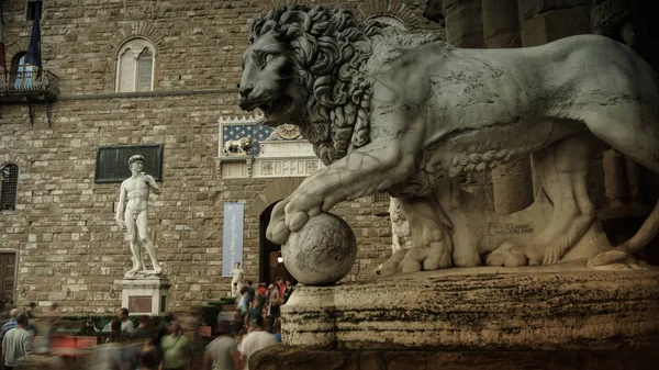 FLORENCE, ITALIE, Palazzo Vecchio et Piazza della Signoria , — Photo