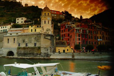 Vernazza kasaba, Cinque Terre, İtalya